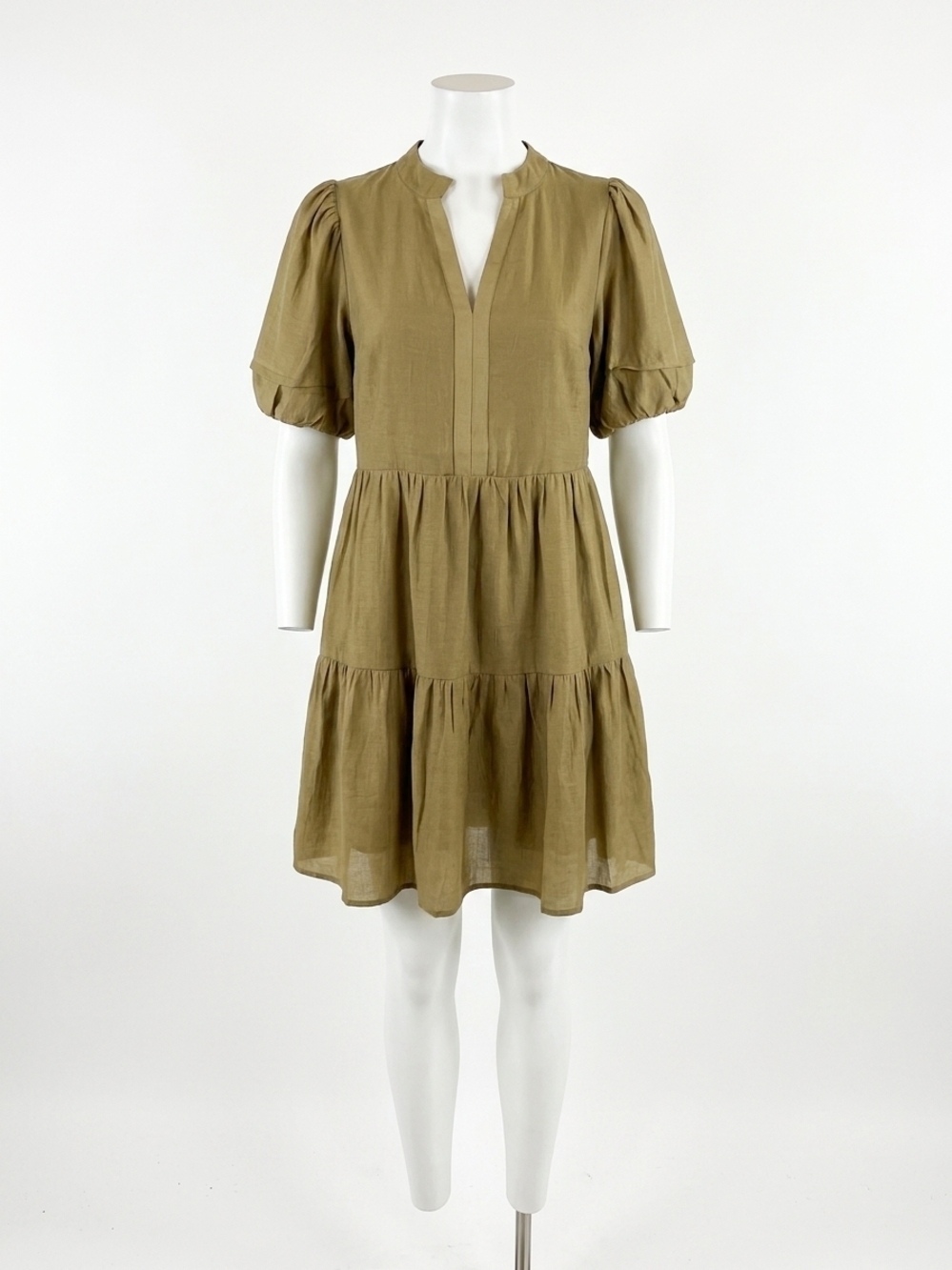 NEW JOY JOY cecil tiered mini dress in green